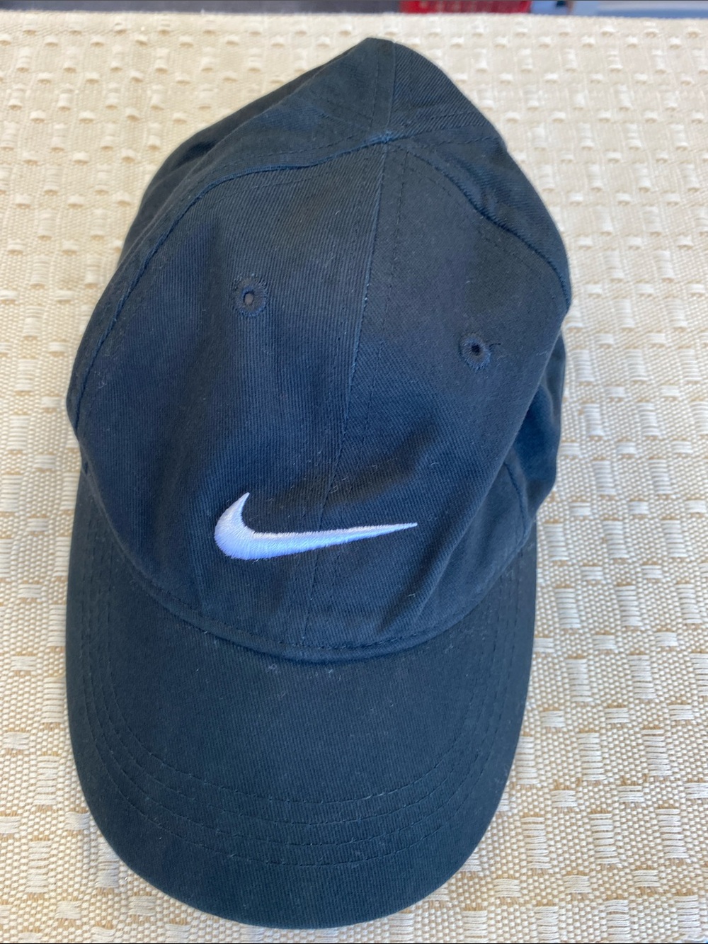 Nike Black Baseball Cap with White Swoosh